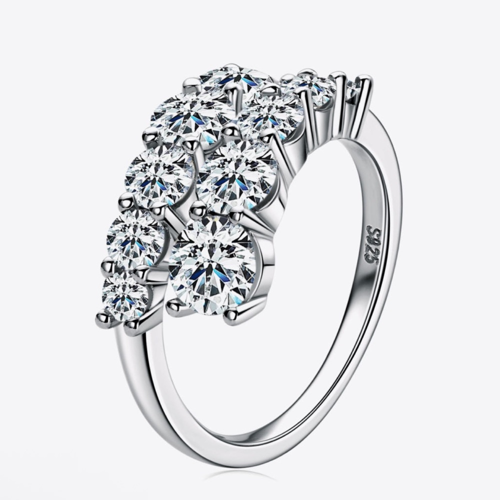 3.26ct Adored Elegant Silver Moissanite Ring - Picture 3 of 10